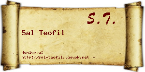 Sal Teofil névjegykártya